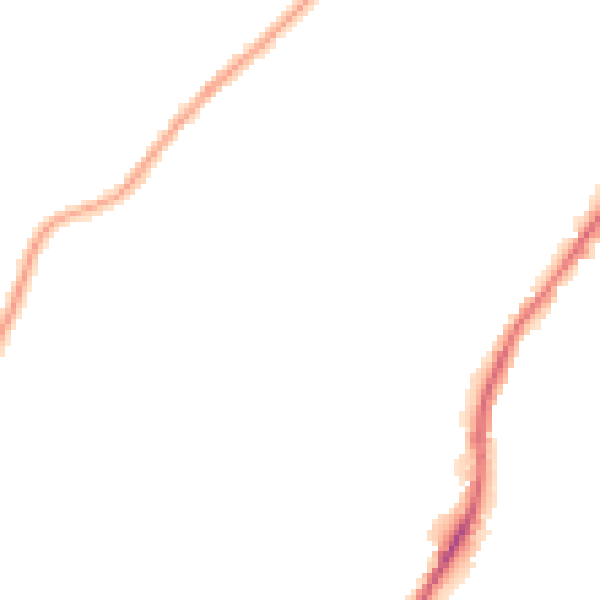 Night-time road noise heatmap for BD21 1NA