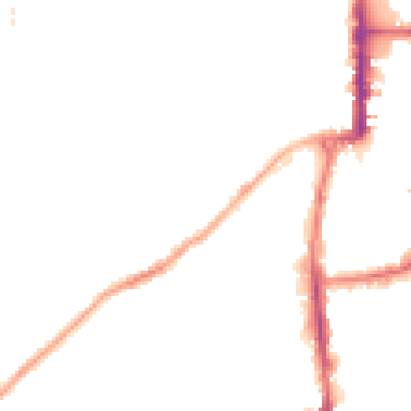 Night-time road noise heatmap for BD21 1QL