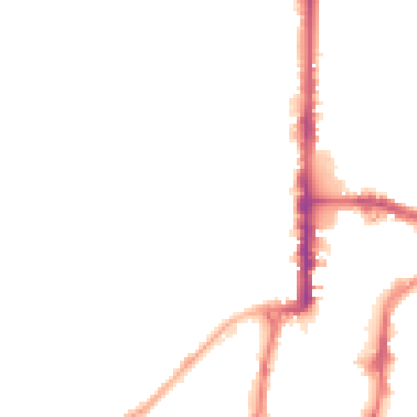 Night-time road noise heatmap for BD21 2BX