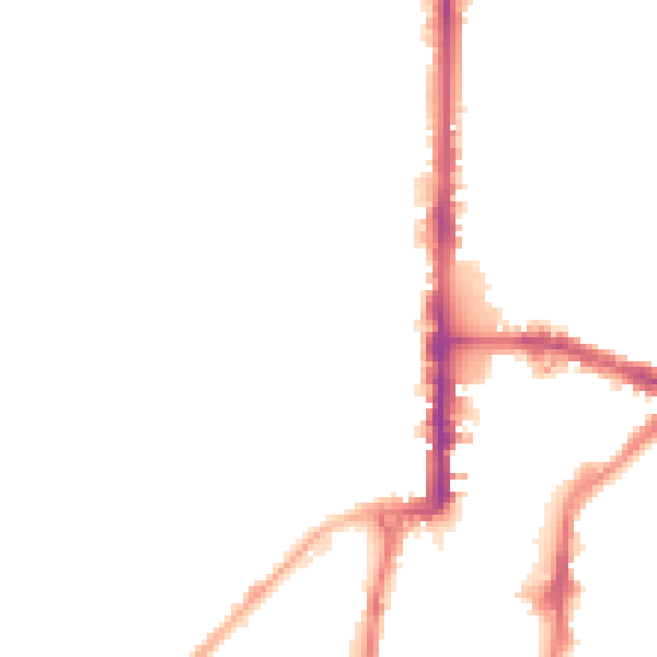 Night-time road noise heatmap for BD21 2BZ