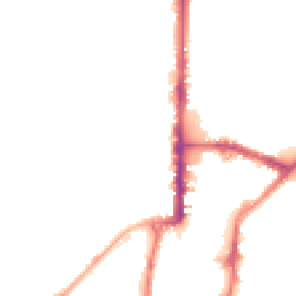 Night-time road noise heatmap for BD21 2DS