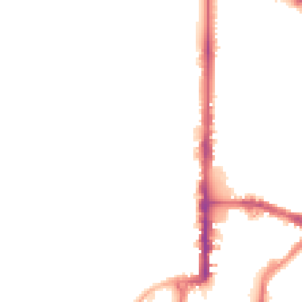 Night-time road noise heatmap for BD21 2ER