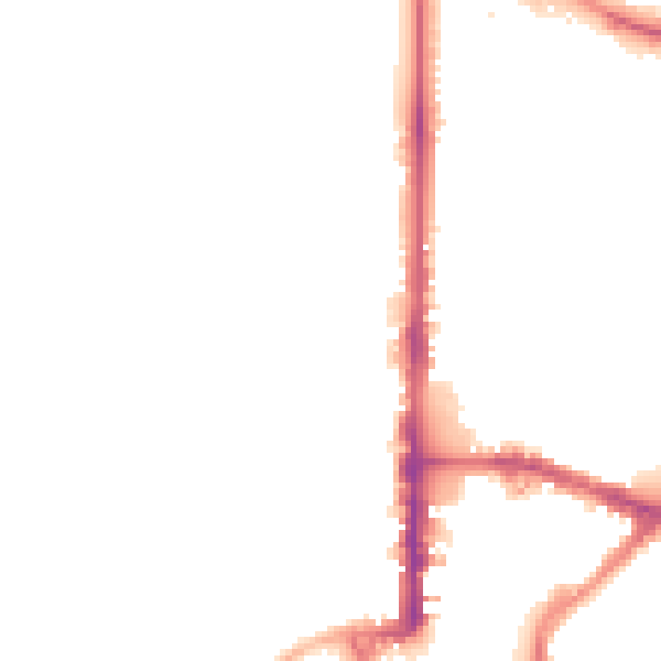 Night-time road noise heatmap for BD21 2ES