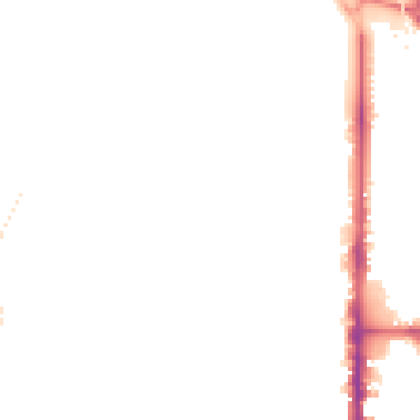 Night-time road noise heatmap for BD21 2HN