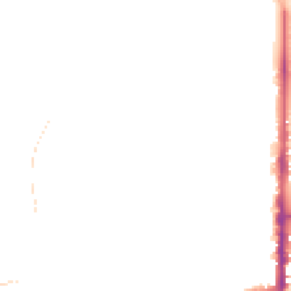 Night-time road noise heatmap for BD21 2HR