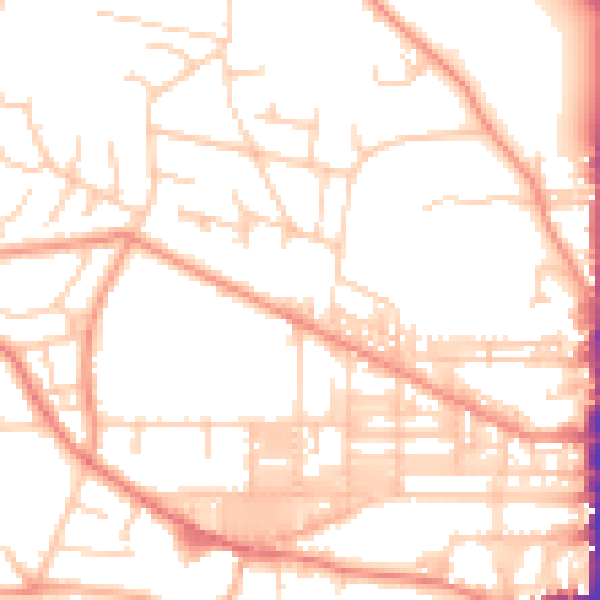 Daytime road noise heatmap for BD21 2HT