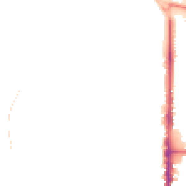 Night-time road noise heatmap for BD21 2HW