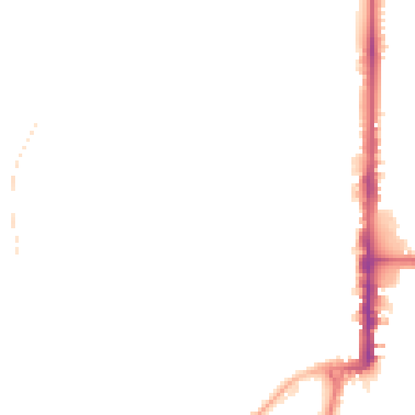 Night-time road noise heatmap for BD21 2PN