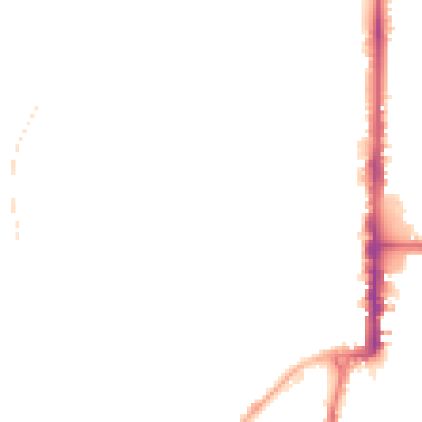 Night-time road noise heatmap for BD21 2PS