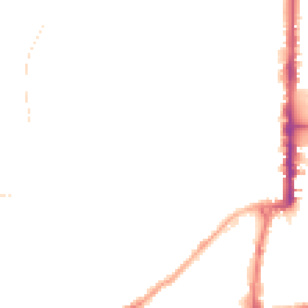 Night-time road noise heatmap for BD21 2QN
