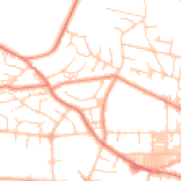 Daytime road noise heatmap for BD21 2RP