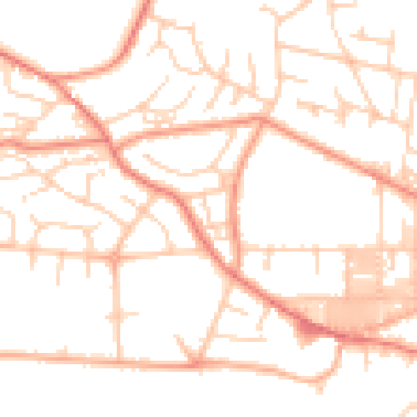 Daytime road noise heatmap for BD21 2RX