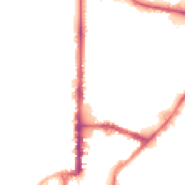 Night-time road noise heatmap for BD21 3AH