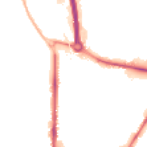 Night-time road noise heatmap for BD21 3BN