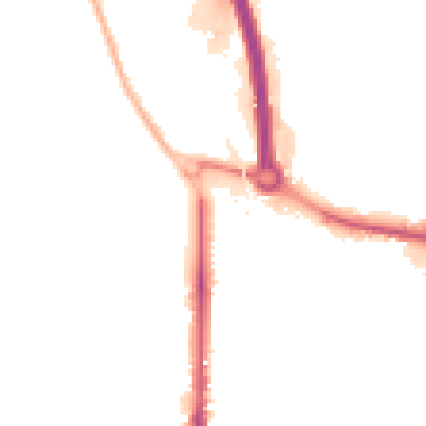Night-time road noise heatmap for BD21 3BU