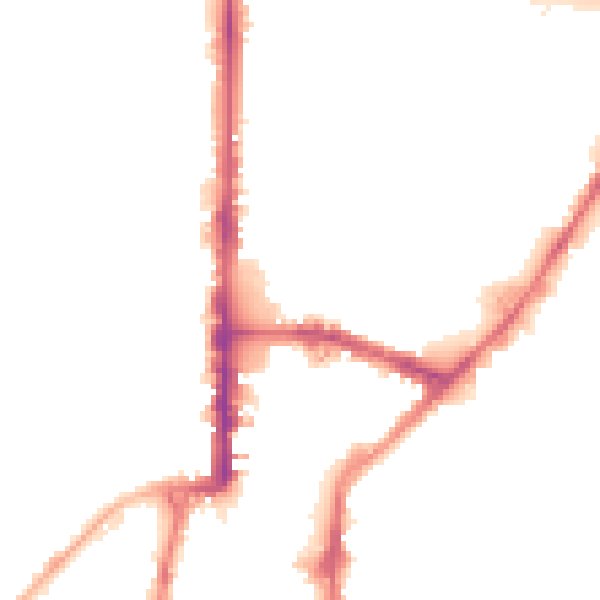 Night-time road noise heatmap for BD21 3DN