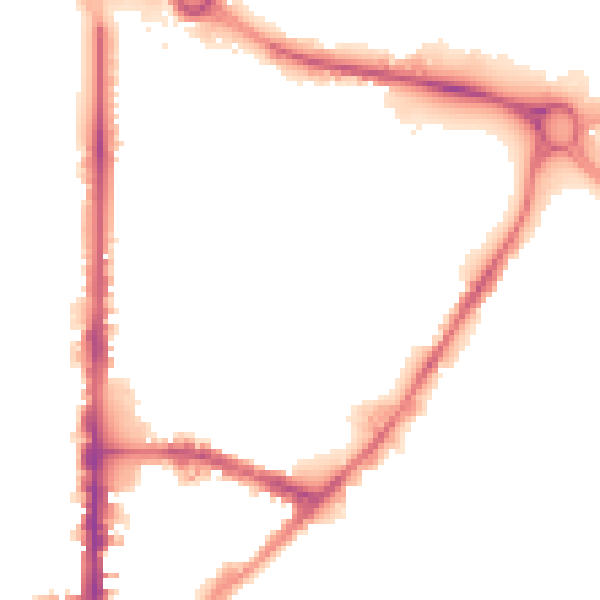 Night-time road noise heatmap for BD21 3EB
