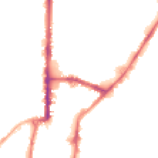 Night-time road noise heatmap for BD21 3EL