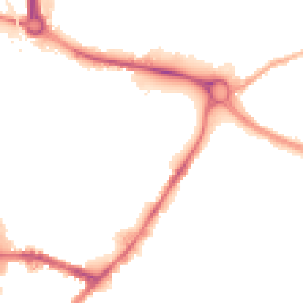 Night-time road noise heatmap for BD21 3HE