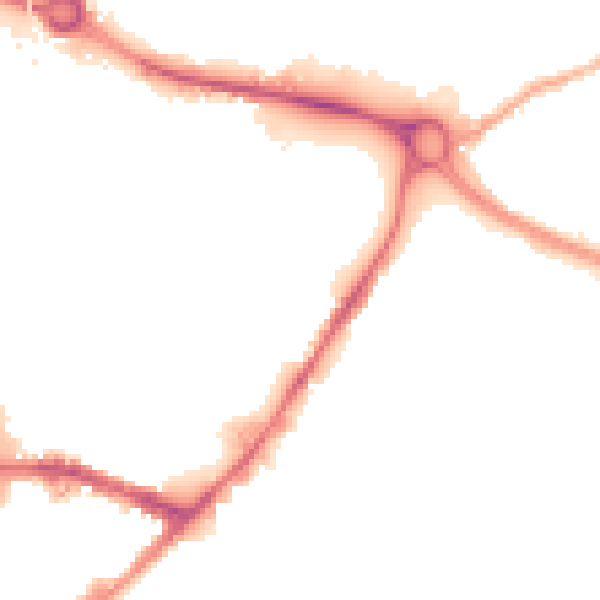 Night-time road noise heatmap for BD21 3HH