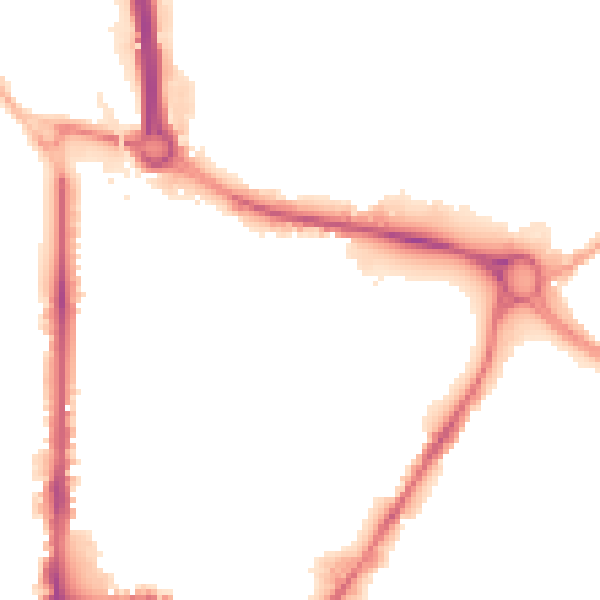 Night-time road noise heatmap for BD21 3JP