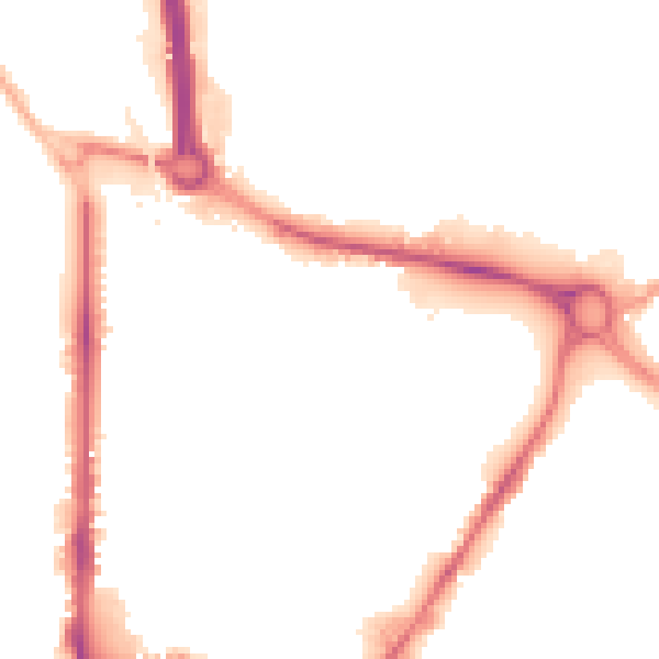 Night-time road noise heatmap for BD21 3JS