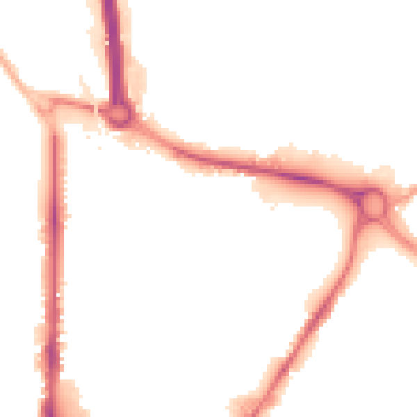 Night-time road noise heatmap for BD21 3LL