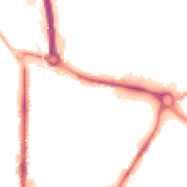 Night-time road noise heatmap for BD21 3LT
