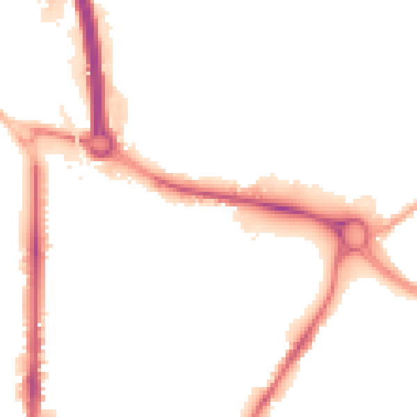 Night-time road noise heatmap for BD21 3LY