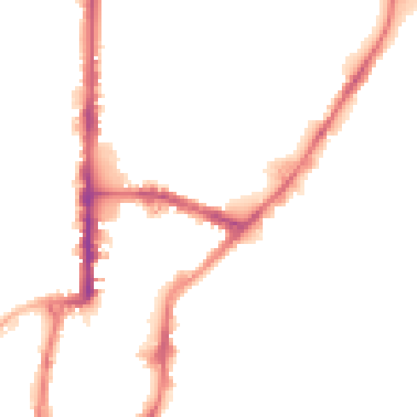 Night-time road noise heatmap for BD21 3RG