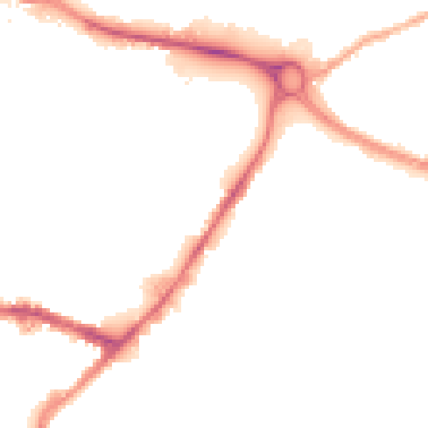 Night-time road noise heatmap for BD21 3TA