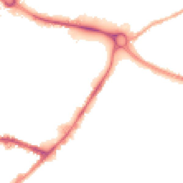 Night-time road noise heatmap for BD21 4AE