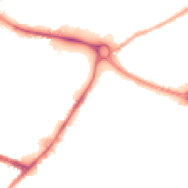 Night-time road noise heatmap for BD21 4BQ