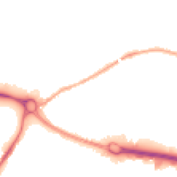 Night-time road noise heatmap for BD21 4DF