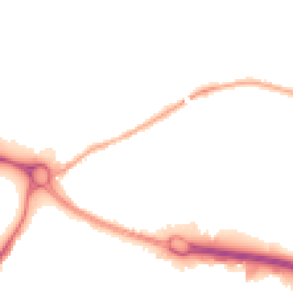Night-time road noise heatmap for BD21 4DX