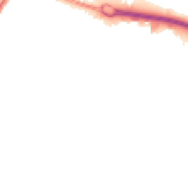 Night-time road noise heatmap for BD21 4FB