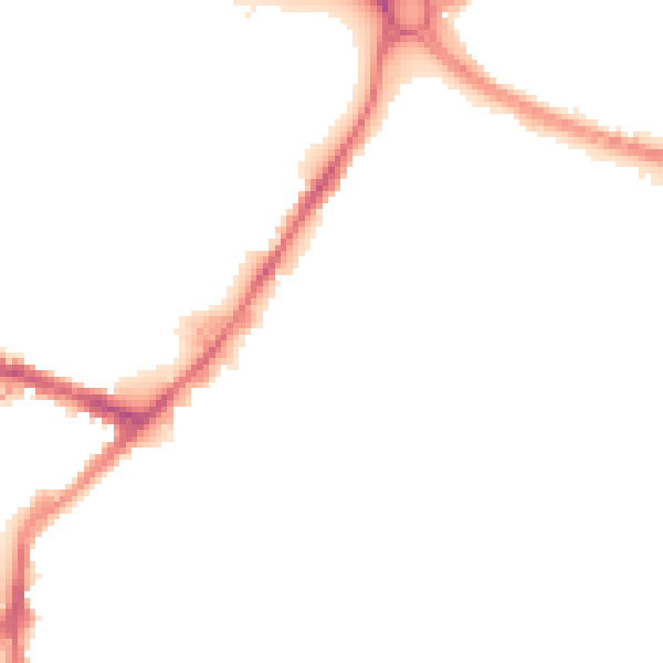 Night-time road noise heatmap for BD21 4JA