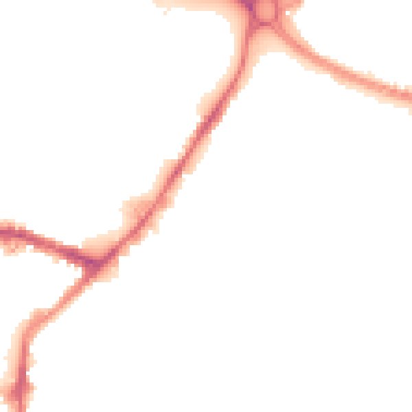 Night-time road noise heatmap for BD21 4JB
