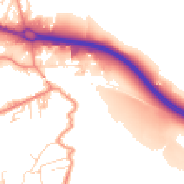 Daytime road noise heatmap for BD21 4ND