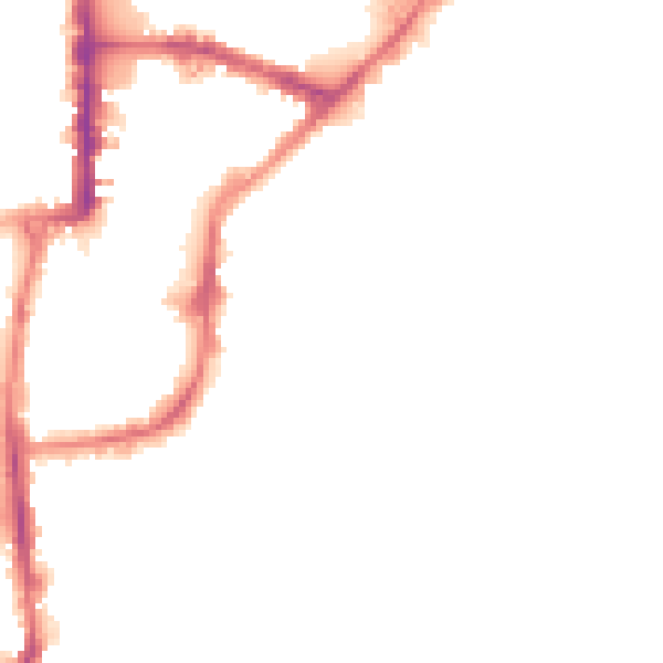 Night-time road noise heatmap for BD21 4QR