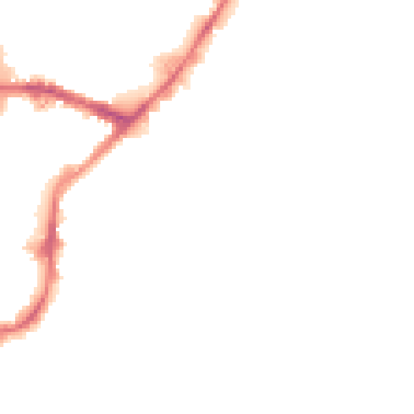 Night-time road noise heatmap for BD21 4QS