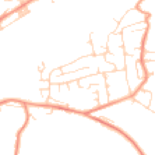 Daytime road noise heatmap for BD21 4YF