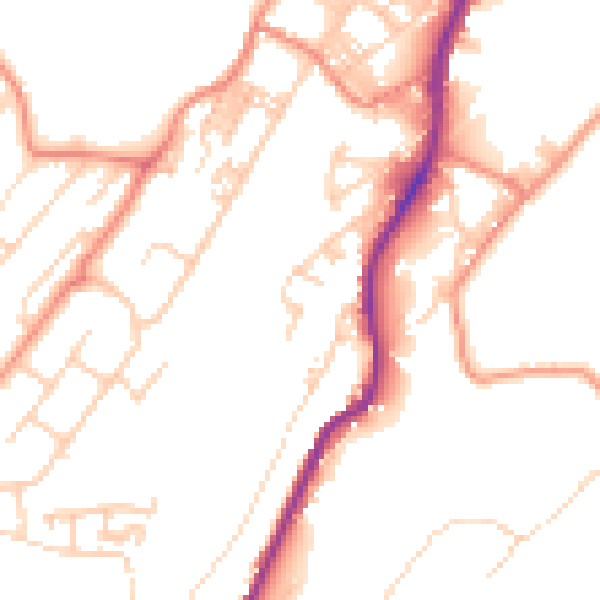 Daytime road noise heatmap for BD21 5FE