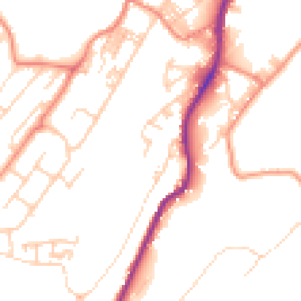 Daytime road noise heatmap for BD21 5FG