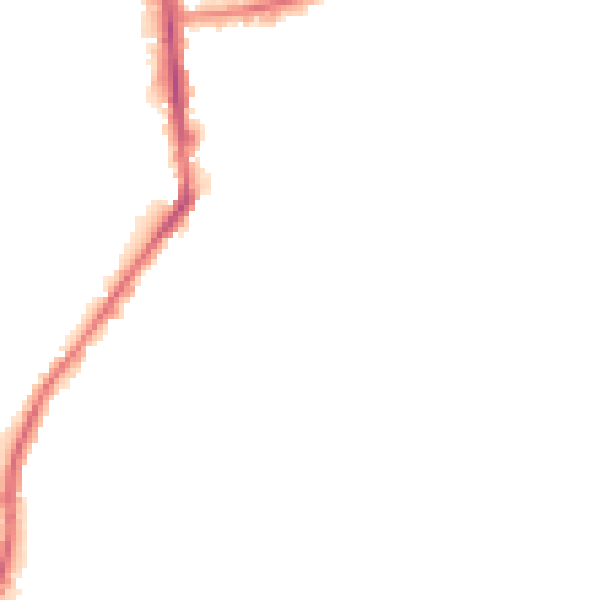 Night-time road noise heatmap for BD21 5ND