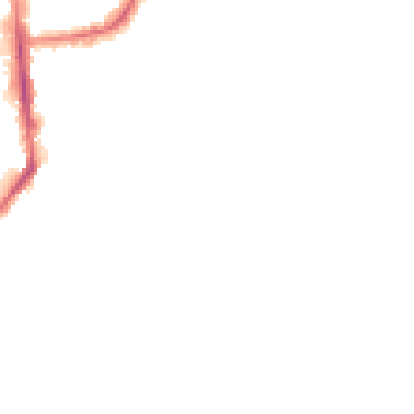 Night-time road noise heatmap for BD21 5PJ