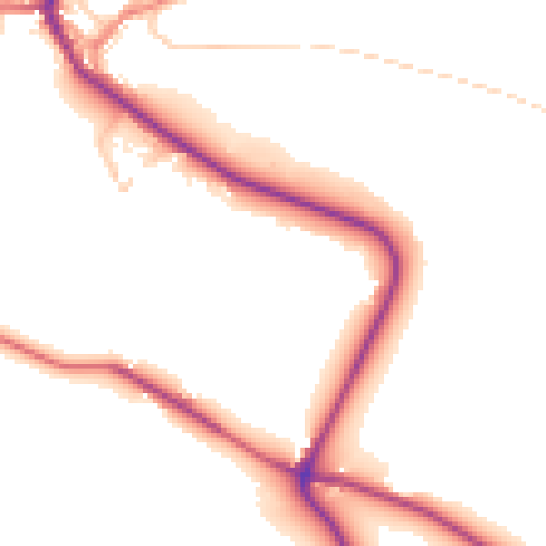 Daytime road noise heatmap for BD21 5PP