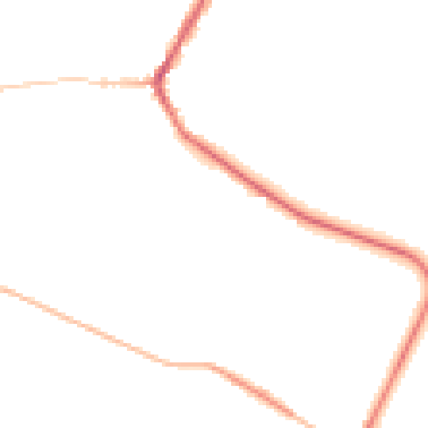 Night-time road noise heatmap for BD21 5PS