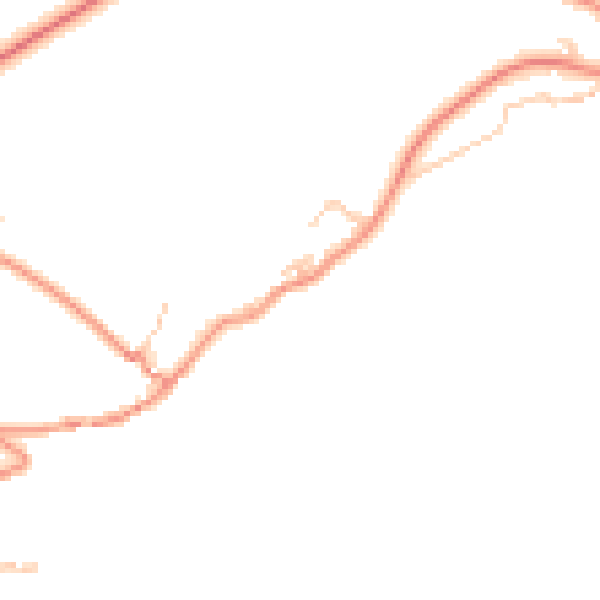 Daytime road noise heatmap for BD22 0PR