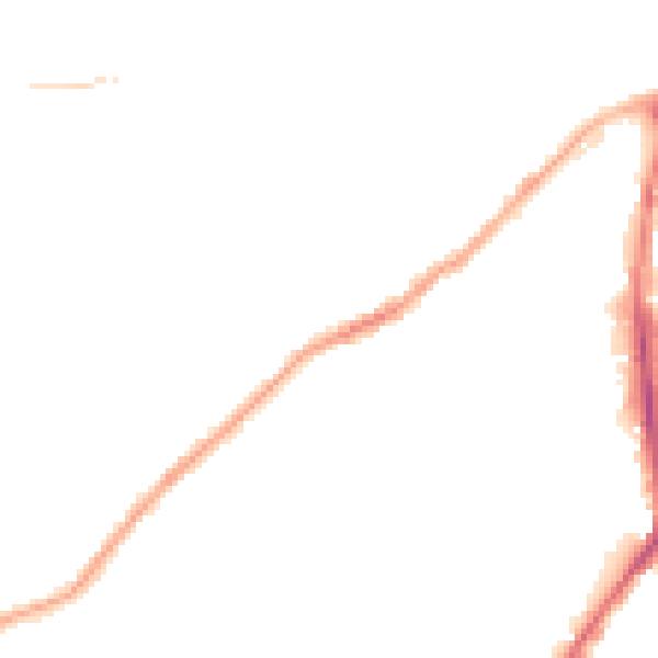 Night-time road noise heatmap for BD22 6EE